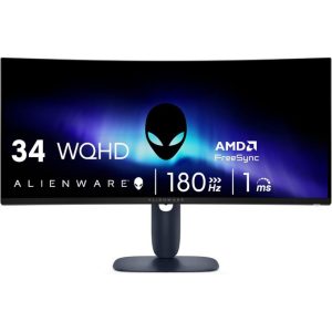 dell alienware aw3425dwm 34 inch wqhd 180hz 1ms display curved gaming monitor