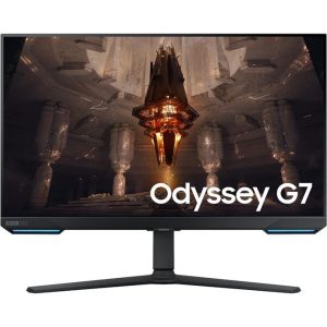 samsung ls32bg702emxue 32'' odyssey g7 bg702, 4k uhd gaming monitor with smart tv experience, gaming hub, g sync compatible