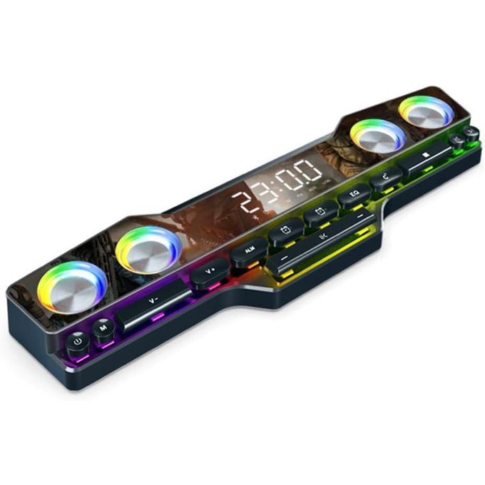 V18 Dazzle Speakers Computer Game Big Sound Led Colour Gaming Keyboard Bluetooth Speakers