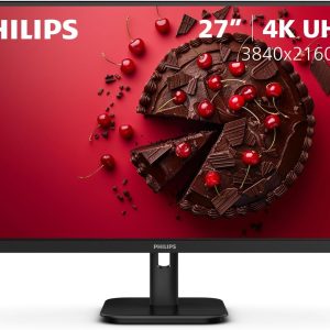 PHILIPS 27E1N1800A 27" IPS 4K UHD (3840 x 2160) Monitor, Built-in Speakers, HDR 10, AMD FreeSync
